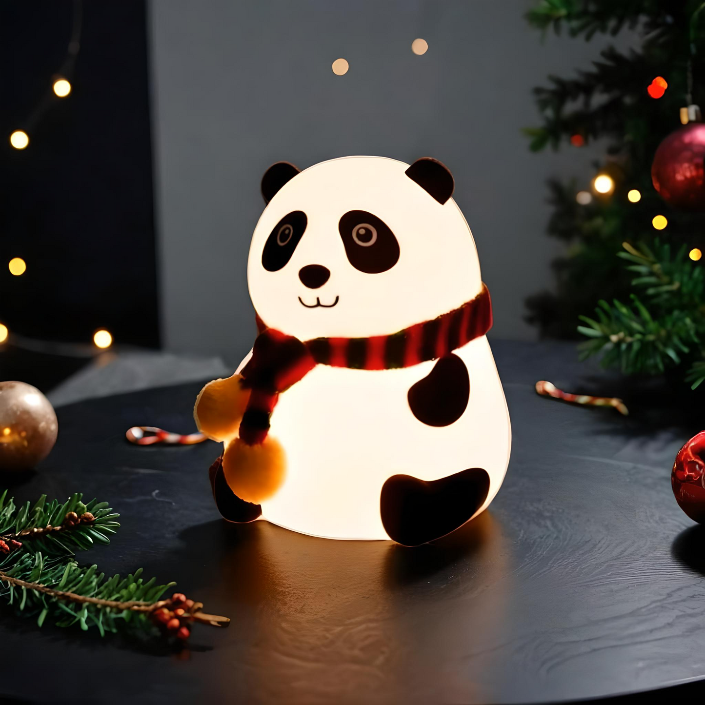 Cute Panda Light Lamp for Kids – Soft, Silicone LED Night Light, Touch-Control & 7 Color Options