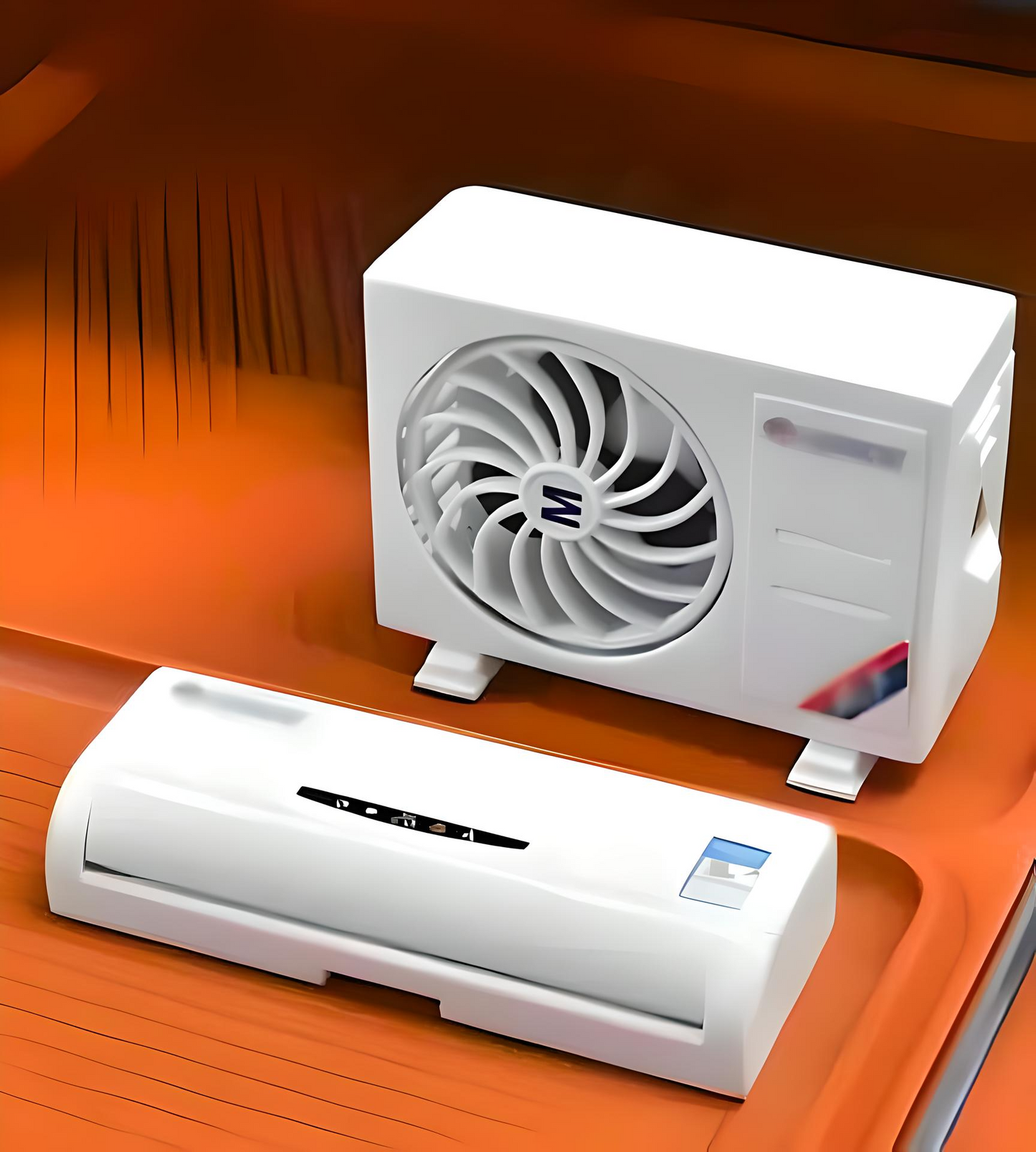 Mini AC Magic™ – Solar-Powered Car Air Freshener Diffuser (Miniature AC Design)