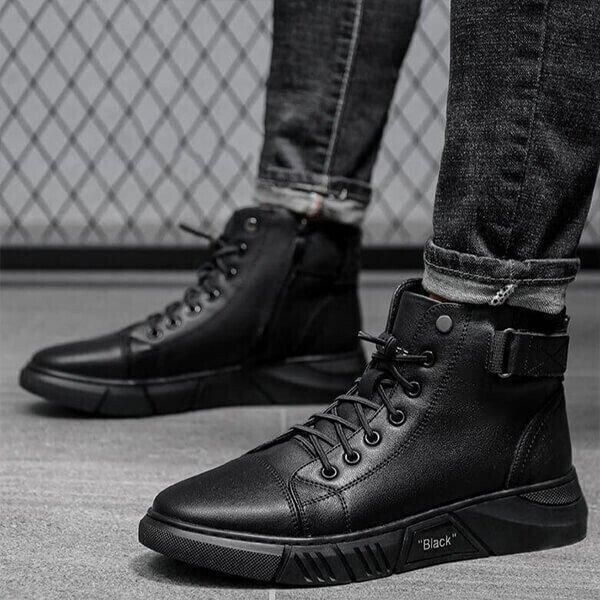 Men’s UrbanEdge™ Casual Boots – Rugged Style Meets All-Day Comfort (Black)