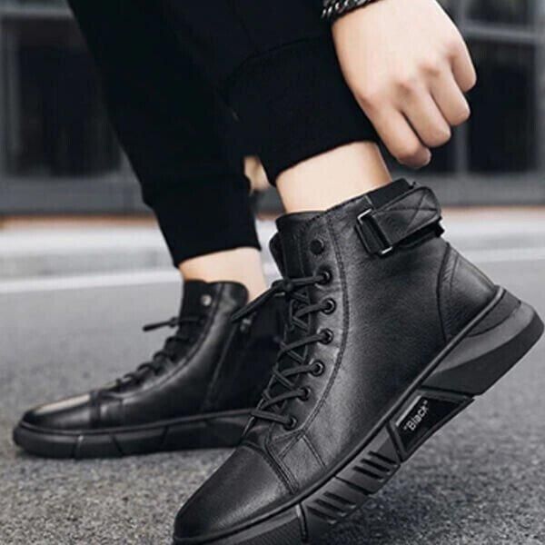 Men’s UrbanEdge™ Casual Boots – Rugged Style Meets All-Day Comfort (Black)