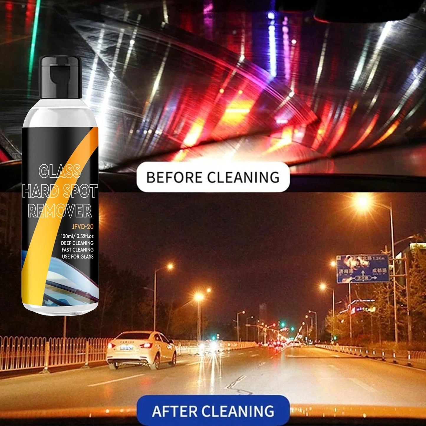 Car Glass Oil Film Cleaner – Pack of 2