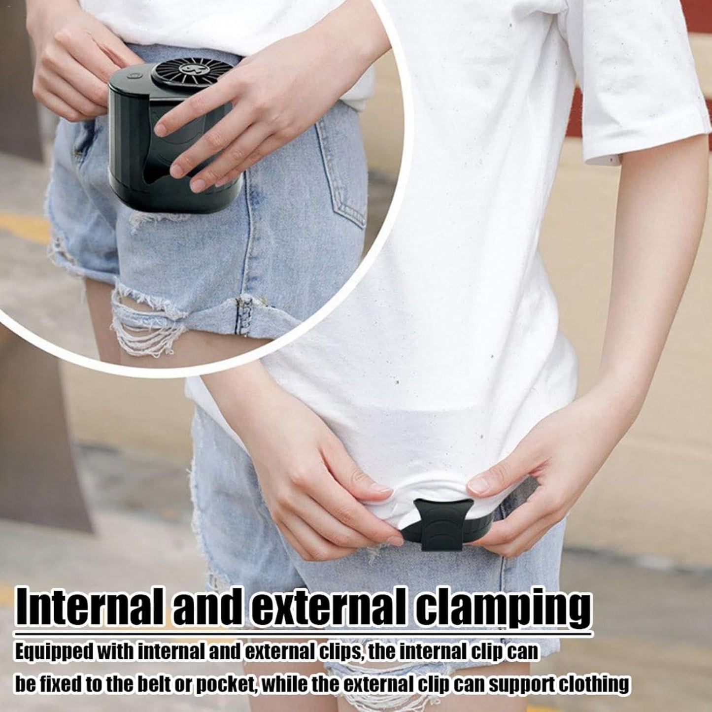 BreezeBuddy™ Clip-On Portable Fan – Your Hands-Free Cooling Sidekick