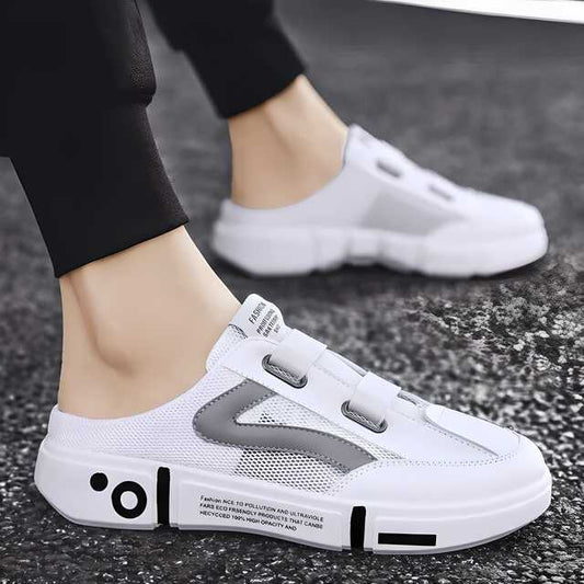Half Slippers – Ultra-Comfort Non-Slip Casual Slip-Ons for Men (White)