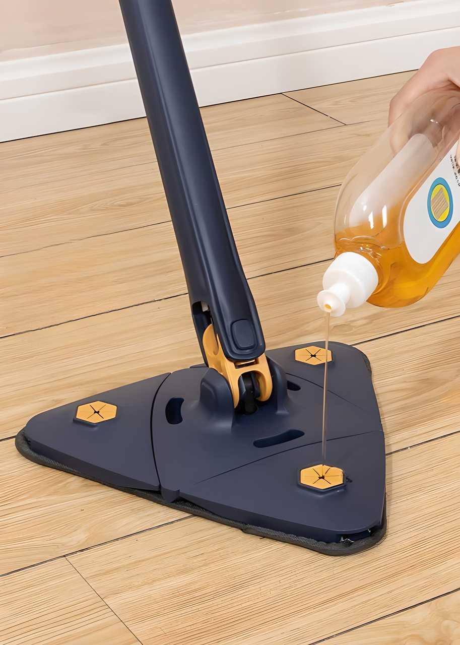 Blue 360° Triangle Cleaning Mop – Effortless Cleaning for Every Corner