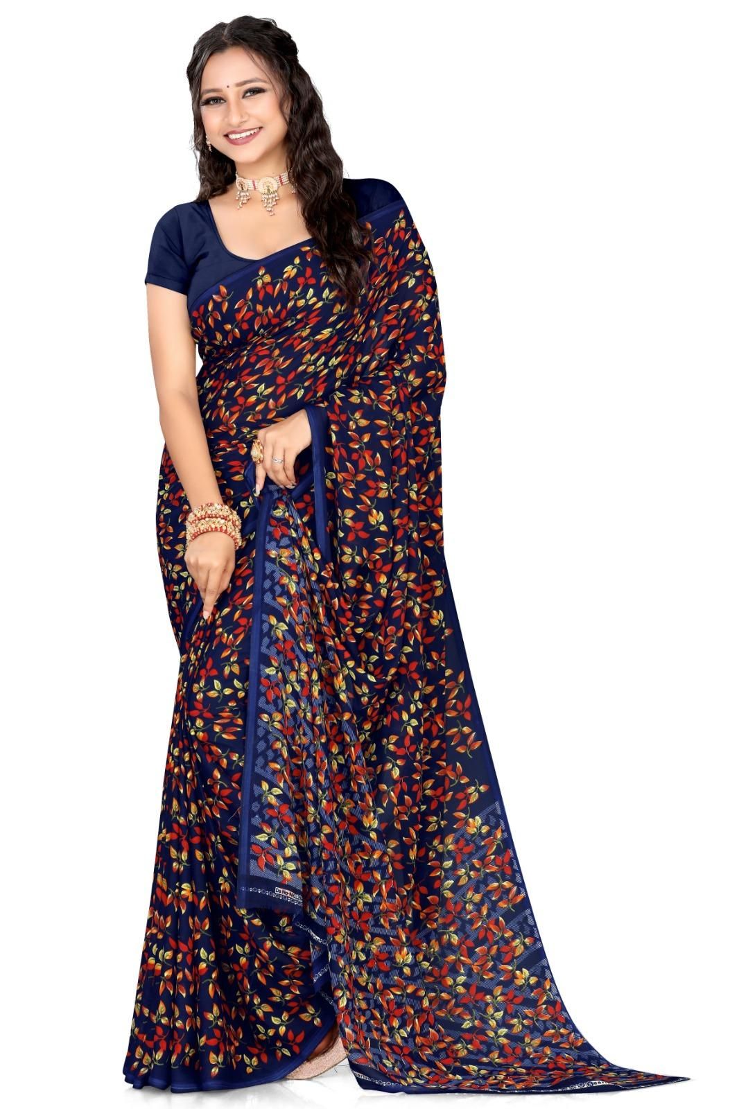 Elegant Georgette Saree – A Timeless Blend of Grace & Comfort