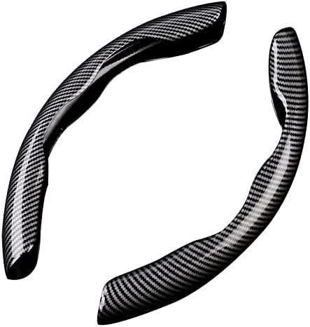 New Carbon Fiber ABS Texture Steering Wheel Grip Cover for Cars – Upgrade Your Driving Experience