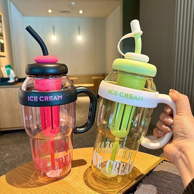 Chic Ice Cream Bottle – The Cutest Way to Sip, Chill & Stand Out (Plastic, 410gm)