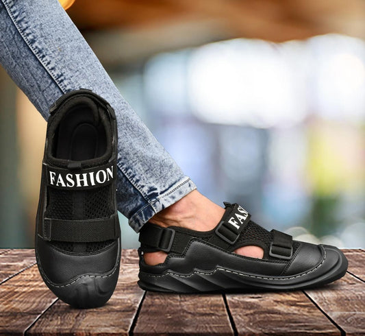 Men’s Stylish & Comfortable Daily Wear Sandals – Black