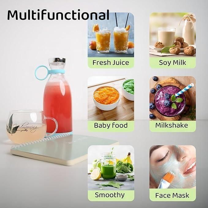 TravelBlend Portable USB Rechargeable Mini Juicer – Fresh Smoothies Anywhere, Anytime