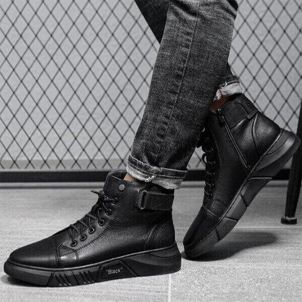 Men’s UrbanEdge™ Casual Boots – Rugged Style Meets All-Day Comfort (Black)
