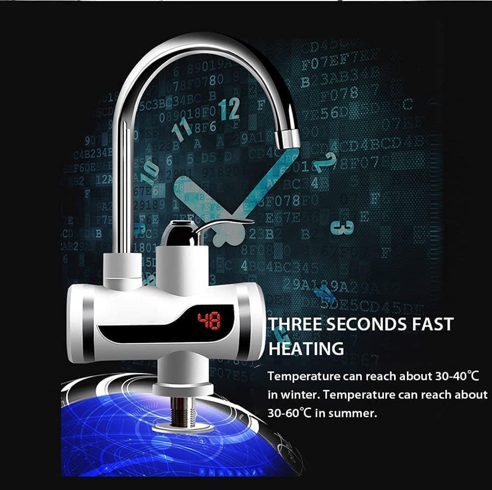 InstantFlow Tankless Electric Hot Water Faucet – Digital Display | 3000W Rapid Heating for Kitchen & Bathroom