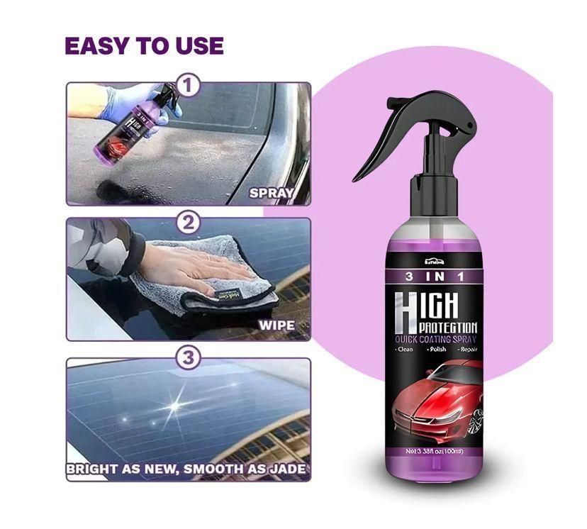 3-in-1 High-Protection Quick Car Ceramic Coating Spray – Ultimate Shine & Protection (Pack of 3)