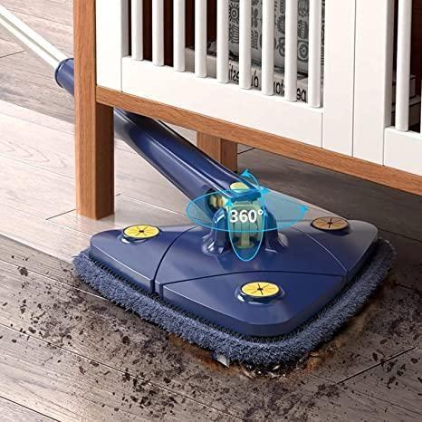 Blue 360° Triangle Cleaning Mop – Effortless Cleaning for Every Corner