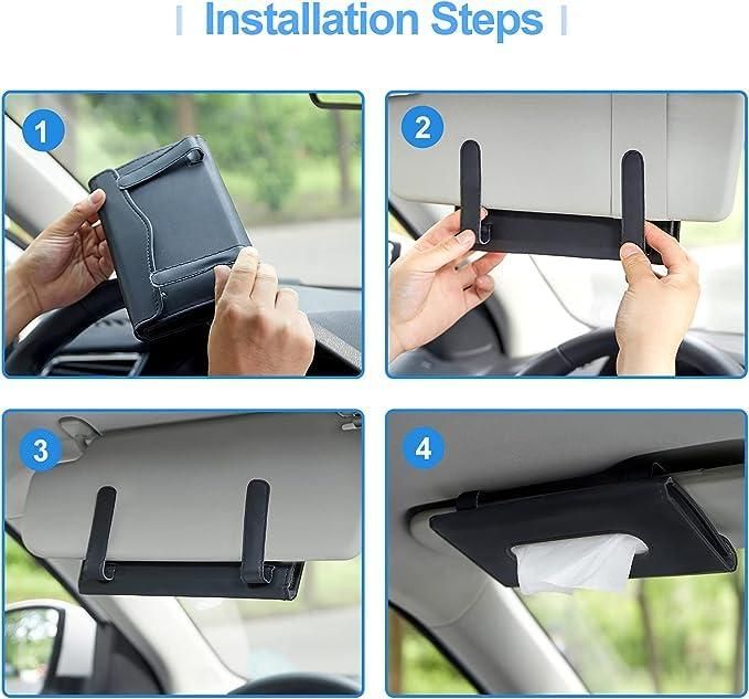 Premium Car Sunshade Paper Towel Box – Stylish & Convenient