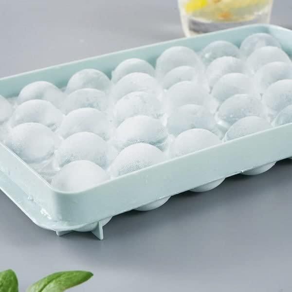 Chill Like a Pro: 33-Cavity Reusable Round Ice Cube Tray for Smooth Sips & Stylish Cocktails (Random Color)