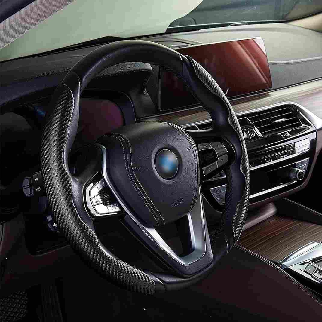 Your Driving Experience with the Premium Carbon Fiber ABS Texture Steering Wheel Grip Cover