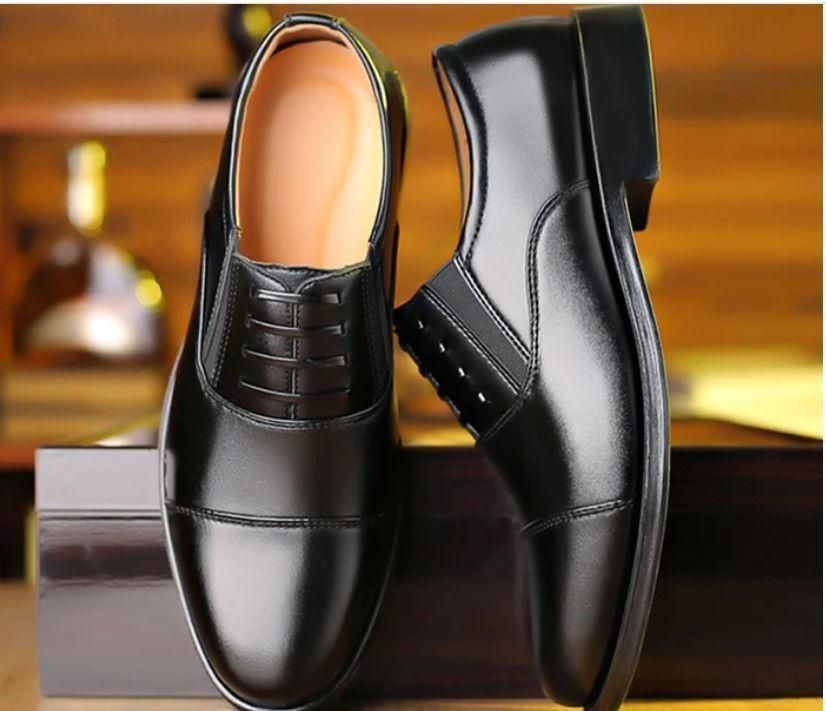 Men's Smart Formal Shoes – Classic Black Elegance with All-Day Comfort