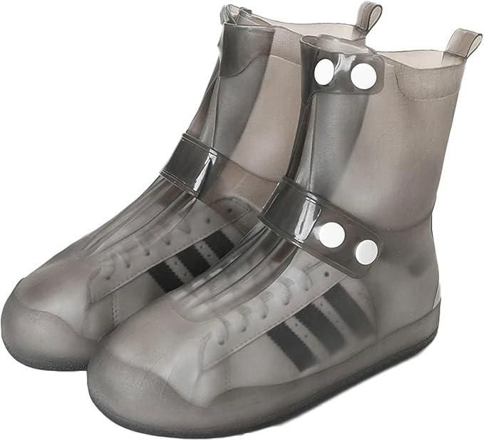 All-Weather Waterproof Rain Shoe Covers – Durable Silicone with Secure Button Closure (Adjustable Fit)