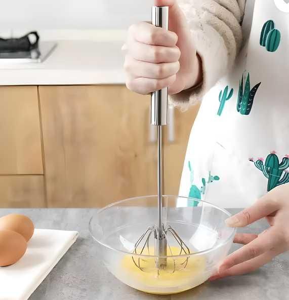 Effortless Whisk Pro – Manual Stainless Steel Kitchen Hand Whisk Mixer