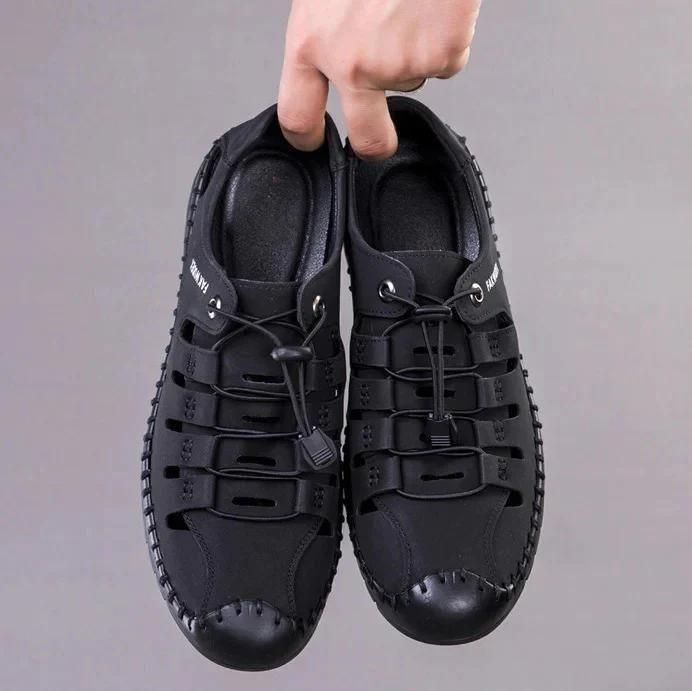 Men's Ultra-Stylish Casual Lace-Up Shoes – Effortless Style, Everyday Comfort (Black/Tan)