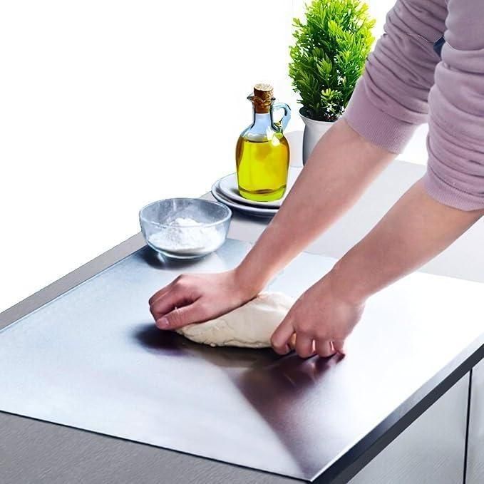 Premium Stainless Steel Chopping Board – Durable, Non-Porous Kitchen Essential (35x31cm)