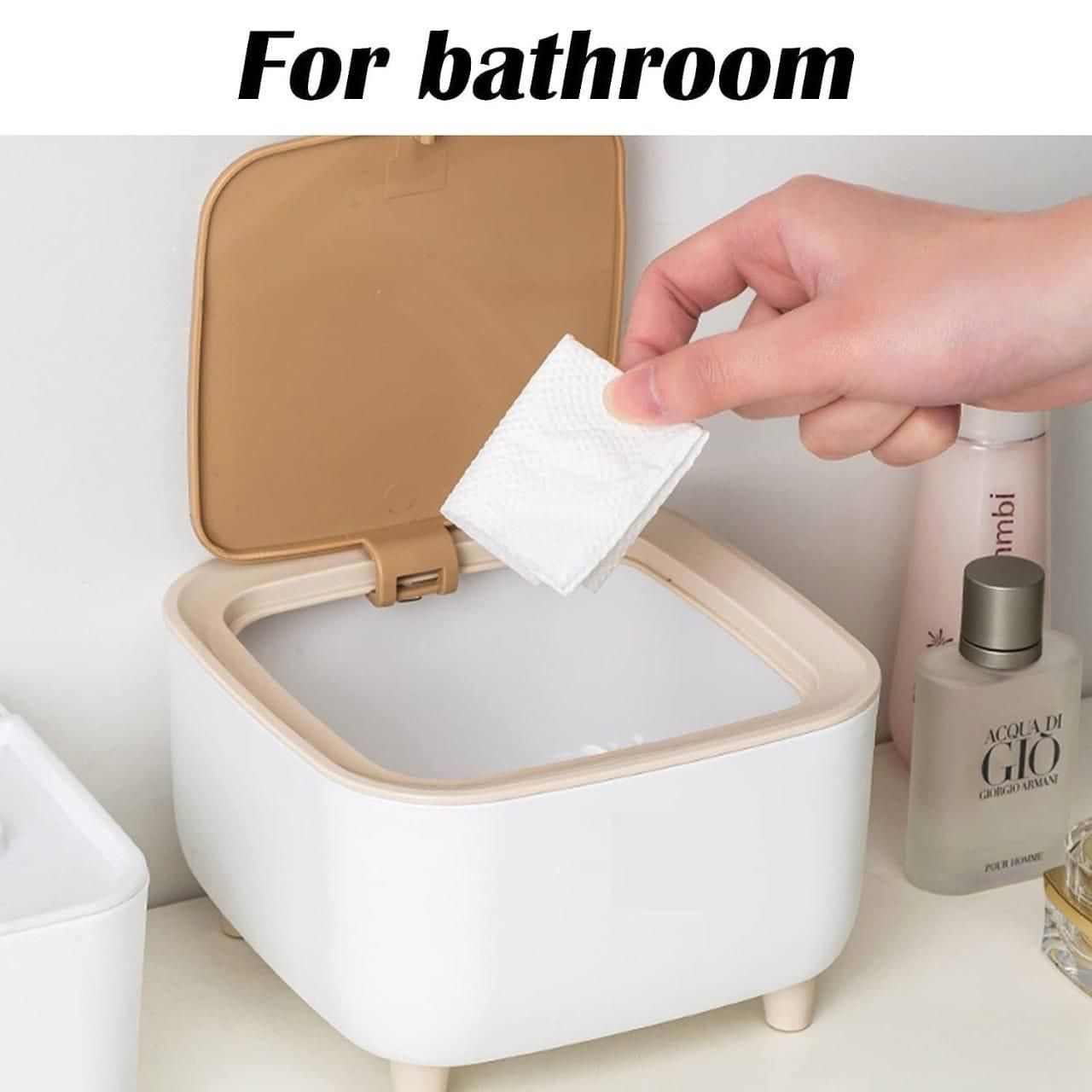 Classy Desktop Push Button Trash Bin – Sleek, Compact & Stylish Tabletop Organizer (Mini Size)