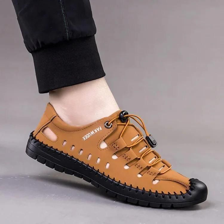 Men's Ultra-Stylish Casual Lace-Up Shoes – Effortless Style, Everyday Comfort (Black/Tan)
