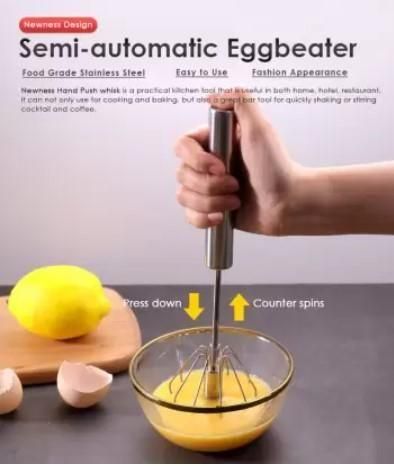 Effortless Whisk Pro – Manual Stainless Steel Kitchen Hand Whisk Mixer