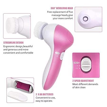 5-in-1 Portable Electric Facial Cleansing & Massaging System – Your Ultimate Skincare Companion