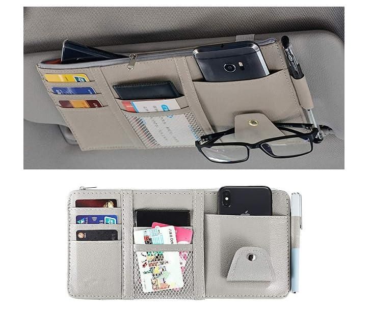 Car Styling Visor Organizer Auto Sun Visor Storage Pouch