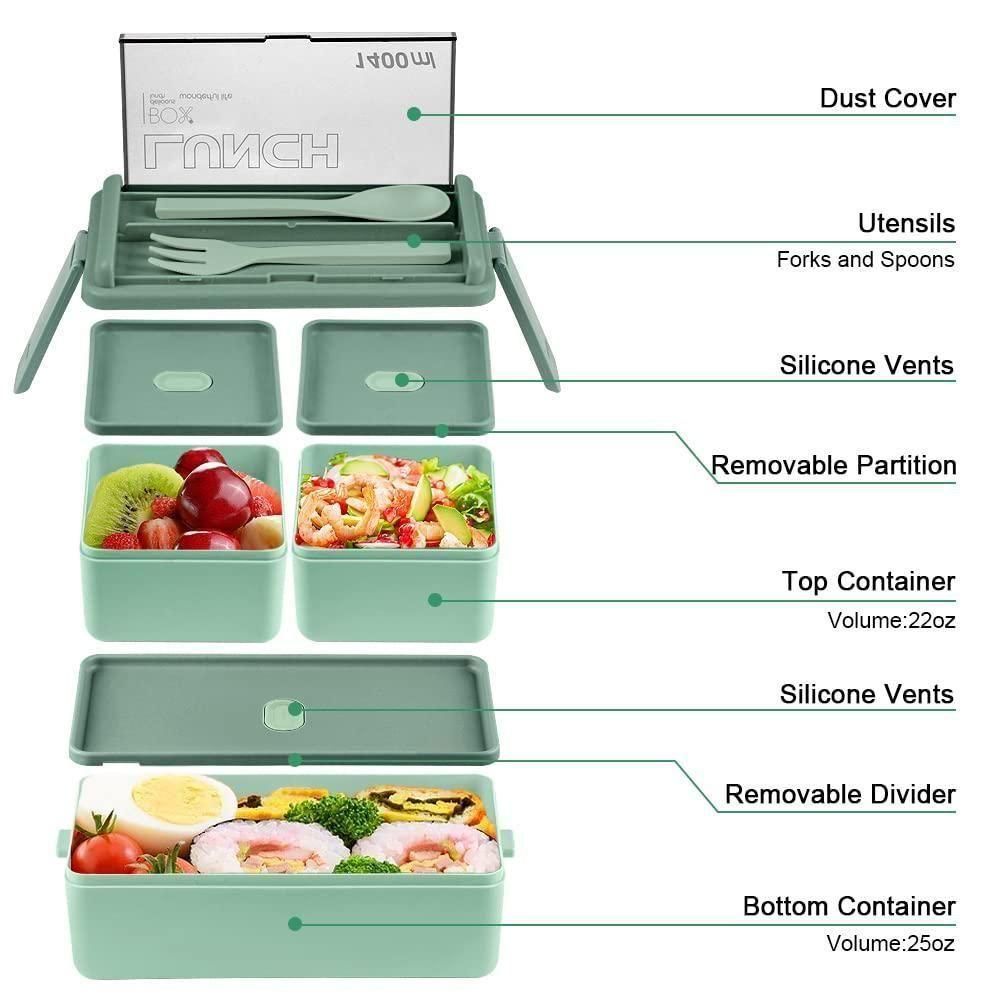 Modern Bento Compartment Lunch Box – Stylish, Leak-Proof, and Perfectly Portable (Pack of 1)