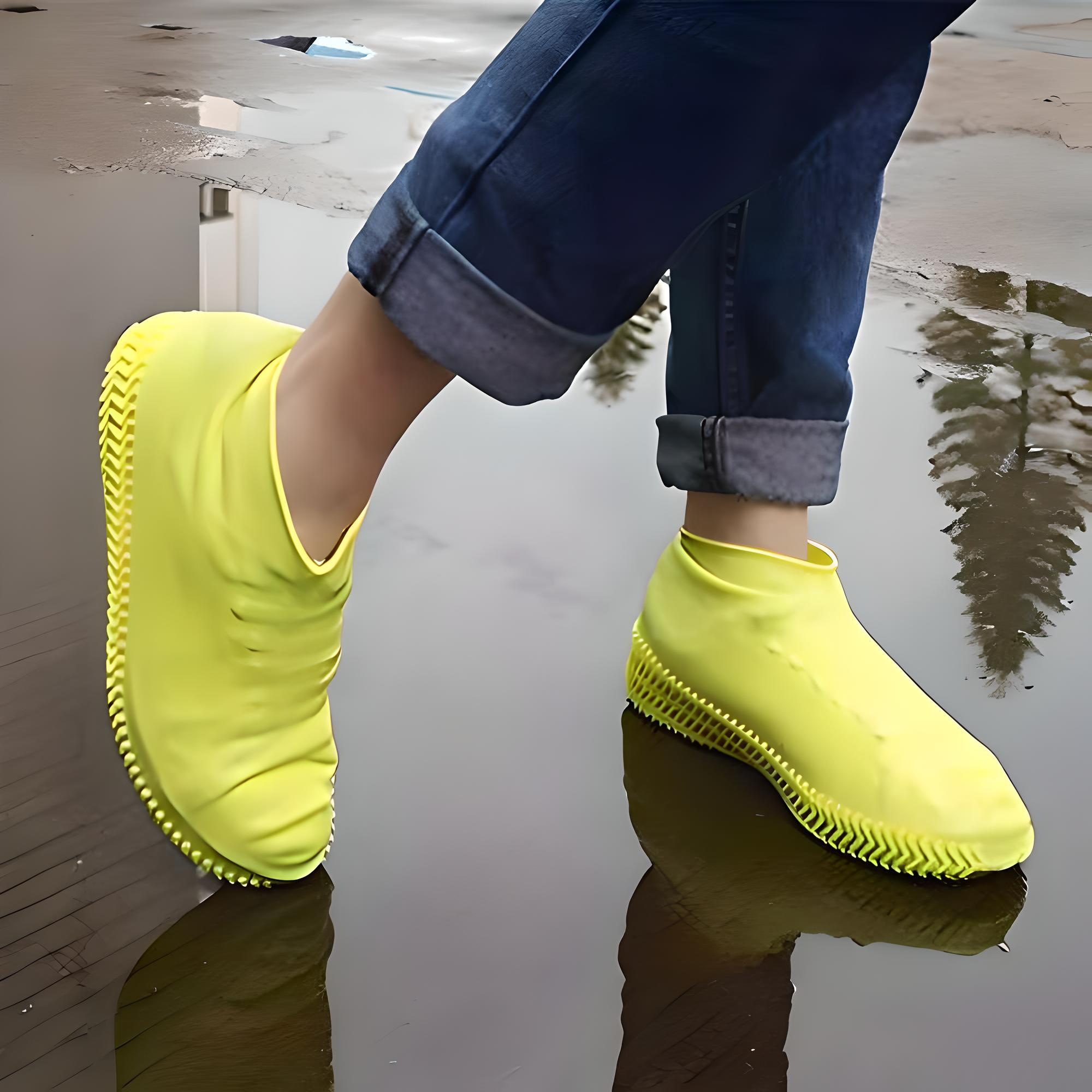 Silicone Reusable Waterproof Boot Covers – Anti-Skid Shoe Protectors for Rain, Snow & Mud (Pair)